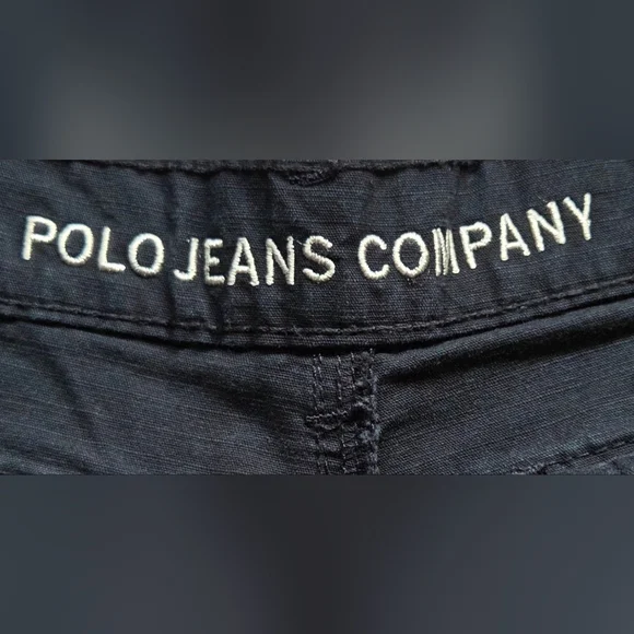 Vintage Polo Jeans Company Womens Black Cotton New Dunne Shorts, Size 8 - Picture 5 of 7